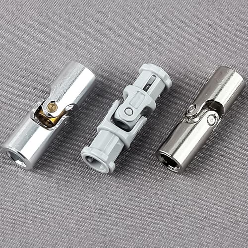 15Pcs Upgraded Aluminum Alloy Metal Universal Joints 3L Compatible with legoes/MOC Bricks Fits 61903 Shaft Coupling & 62520 Parts Power Transmission Components - color: Aluminum Alloy 15pcs