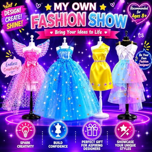 AGENTLAN Fashion Designer Kit, 900+ Dress Making Kit, DIY Craft Kit