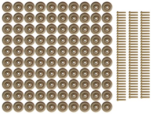 Wood Wheels - 100 Pack with Free Axle Pegs - Made in USA (1.5" Diameter) - size: 1.5" Diameter