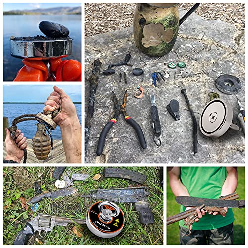 FINDMAG 1500 LBS Fishing Magnets, 4.72 Inch Neodymium Fishing Magnet Kit - size: 1500 LB Single Sided Magnet Kit