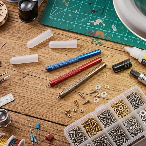 3-Piece Glue Applicator Metal Applicator Needles for Adhesive Dispensing Miniature Tools Stainless Steel Professional Pin Needle Detail Tool Model Building Tools for Ceramic Polymer Clay Sculpture