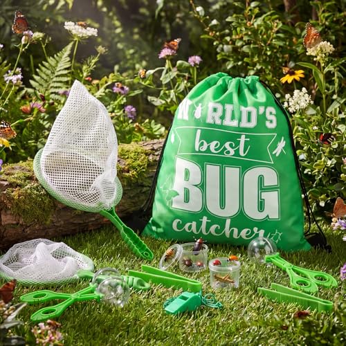 Silipull 48 Pcs Bug Catching Kit for Kid Bulk, Outdoor Explorer Kit, Green - color: Green