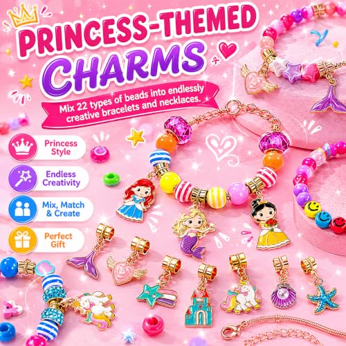 AGENTLAN Jewelry Making Kit for Girls, 900+PCS Charm Bracelet Kit