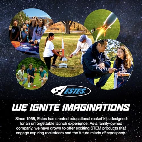 Estes 1754 Bulk Pack of 12 Wizard Rocket-Building Kits, Intermediate Flying-Rocket-Model Kits for Ages 10+, Classroom Science Experiments
