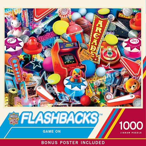 Masterpieces Game On Jigsaw Puzzle - 1000 Pieces for Adults, Family - Ages 15+ - style: Game On