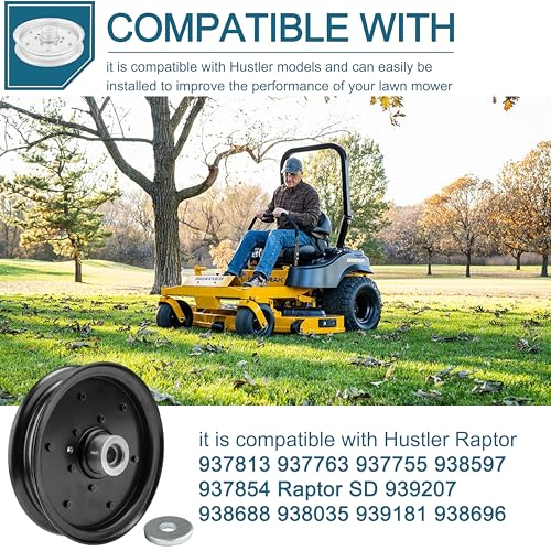 Lawn Mower Flat Idler Pulley 126124 604231 for Hustler Raptor