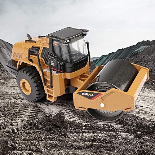 1/50 Scale Diecast Road Roller Toy, Metal Construction Vehicles Model Toy for Kids (Road Roller) - style: Road Roller