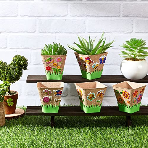 Gueevin 50 Pack Garden Paper Pots Craft Kit, Square Peat Plant Starters