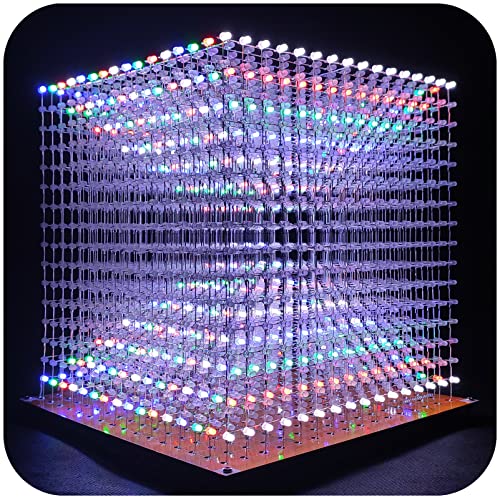 Mini 3D Led Cube DIY Electronics Kit Soldering Project Kit (3D16MINI-MULTI4-KIT) - color: 3d16mini-multi4-kit
