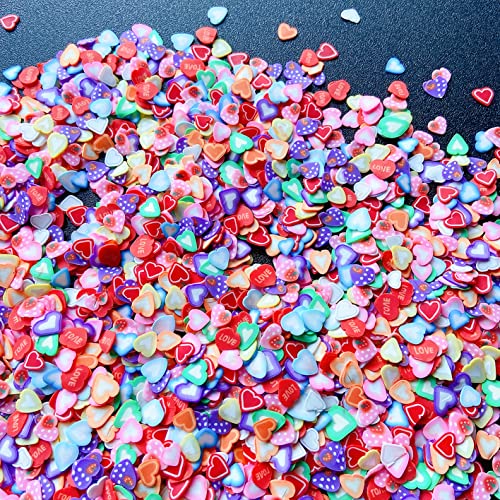 3000 PCS Polymer Fruit Slices Nail Art Slice for DIY 3D Polymer Slices Making for Nail Art (Heart Slices - color: Heart