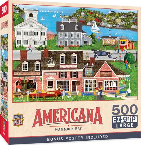 MasterPieces Hammock Bay Jigsaw Puzzle - 500 Piece EZ Grip, Adult Puzzle - for Adults - style: Hammock Bay