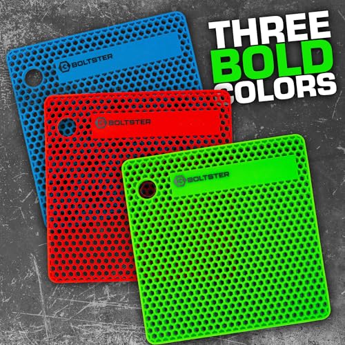 Boltster Original Silicone Fastener Organizer Tray, Bolt and Screw Holder for Mechanics, Automotive, Industrial and DIY Projects, Heat and Chemical Resistant, Green - color: Green
