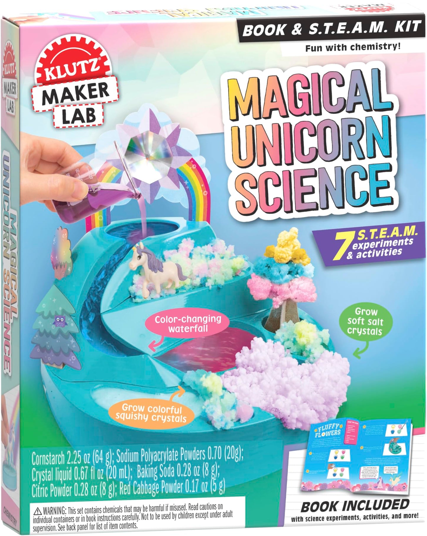 KLUTZ Magical Unicorn Science STEAM Lab Kit, Medium