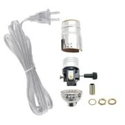B&P Lamp® Antique Brass Socket with Matching Cord Set and Basic Hardware - color: Antique Brass