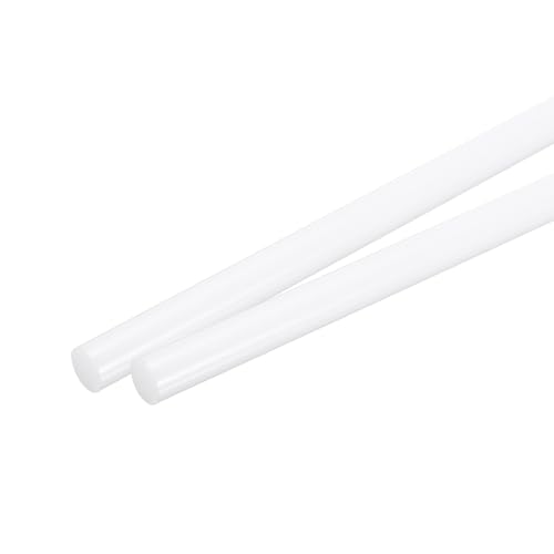 MECCANIXITY ABS Plastic Rod 10mm x 300mm White Pack of 2 Pcs - color: White, size: 10mm x 300mm
