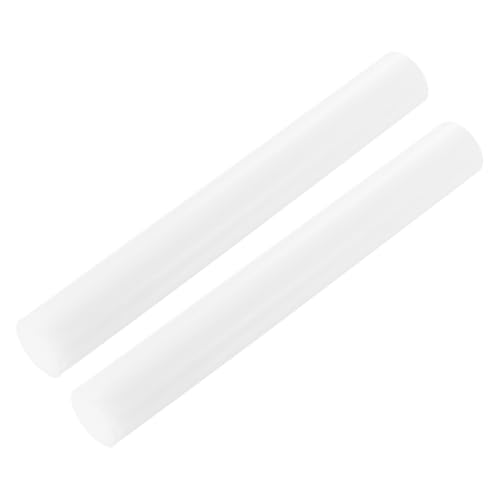MECCANIXITY ABS Plastic Rod Round Solid Bar 25 mm x 200mm White for DIY Model Material, Architectural Model Making, DIY Sand Table, Pack of 2 - color: White, size: 25 mm x 200mm