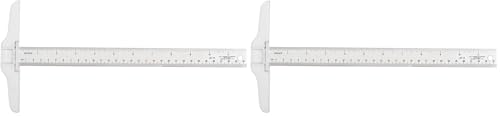 Westcott ‎JR-12 Small Plastic T-Square for Drawing, DIY, Crafts, 12In/30cm (Pack of 2) - size: 12 inches (Pack of 2)