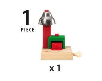 Brio Magnetic Bell Signal, Green - Accessory for Toy Train Sets, Ages 3 and Up