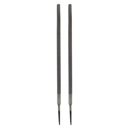 HARFINGTON 2 Pcs 8" Round Coarse Cut File Double Cut Teeth Coarse Metal File High Carbon Steel T12 without Handle for Metal Wood Finishing Roughing, Grey - size: 8", style: Coarse Cut