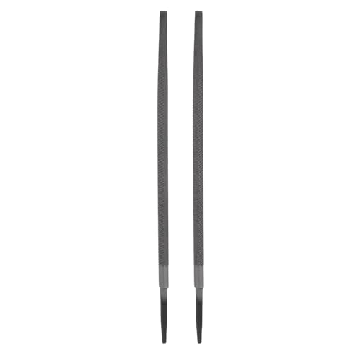 HARFINGTON 2 Pcs 12" Round Coarse Cut File Double Cut Teeth Coarse Metal File High Carbon Steel T12 without Handle for Metal Wood Finishing Roughing, Grey - size: 12", style: Coarse Cut
