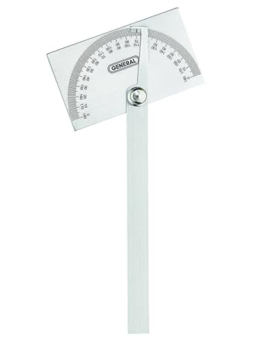 General Tools Square Head Protractor & Angle Finder for Carpentry & Framing