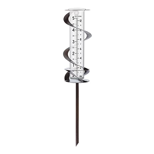 La Crosse 704-56357-INT Helix Spiral Metal Rain Gauge - color: Hammered