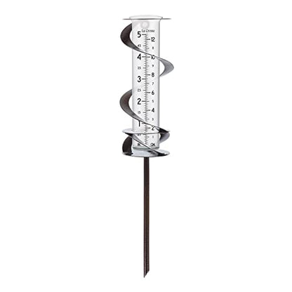 La Crosse 704-56357-INT Helix Spiral Metal Rain Gauge - color: Hammered