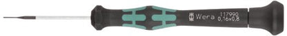 Wera 05117990002 Kraftform Micro 2035 Slotted Electronics Precision Screwdriver, 0.8mm Head, 40mm Blade Length - size: Slotted 0.8mm Head, 40mm Blade