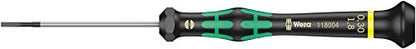 Wera 05118004001 Kraftform Micro 2035 Slotted Electronics Precision Screwdriver, 1.8mm Head, 60mm Blade Length - size: Slotted 1.8mm Head, 60mm Blade