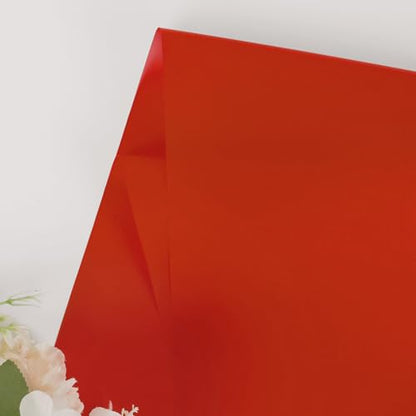 FUHITIM 20 Sheets Flower Wrapping Paper (Misty Red) - color: Misty Red