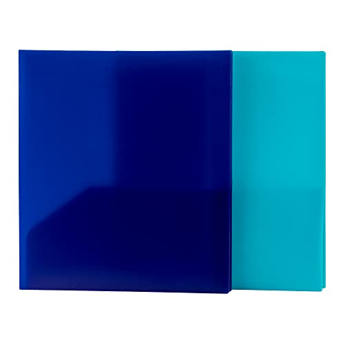 Smead 10-Pocket Organizer, Letter Size, 2 per Pack, 1 Each of Dark Blue and Teal (89204), (Pack of 15, 30 Count Total) - style: 2 per Pack (15 Packs)