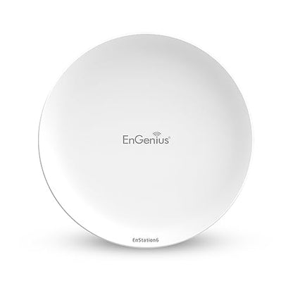 EnGenius EnStation6 Outdoor Wi-Fi 6 Wireless Bridge, 5GHz, 1200 Mbps, 2x2 MIMO, 19 dBi Antenna, 26 dBm, IP55, Long-Range Point-to-Point Up to 18km, Gigabit Port, Weatherproof - size: SINGLE, style: AX