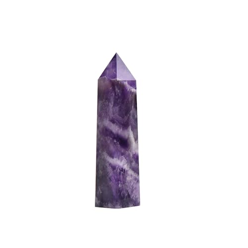 Amethyst Natural Healing Crystal Wand Set - 2.4-2.8" Polished Gemstone Point Obelisk - Hexagonal Towers for Reiki Energy, Chakra Balancing, Meditation & Home Office Decor - Spiritual Gifts for Women - color: Colorful (Set 58)