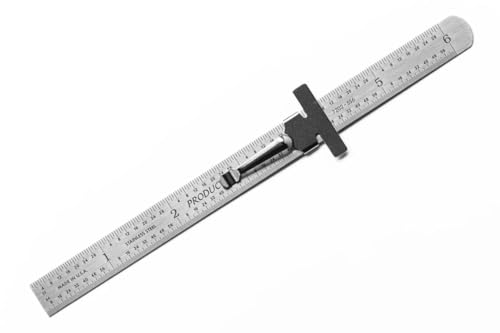 PEC Tools 6" Metal Pocket Ruler, 32nds/64ths & Decimal Equivalent, 3pcs - color: Decimal Equivalent Chart, size: 3