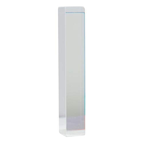 Optical Glass Triangular Prism K9 Crystal Rainbow Maker for Physics Education, Light Spectrum, Photo Photography, Decoration, Teaching Tool Gift (15x15x87mm)