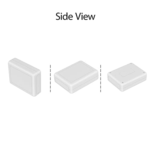 LeMotech Project Box 5 Pieces ABS Plastic Electrical Project Case Small Junction Box for Electronics White 3.54 x 2.75 x 1.10 inch (90 x 70 x 28 mm) - color: 5 pieces, size: 3.54"x 2.75"x 1.10"