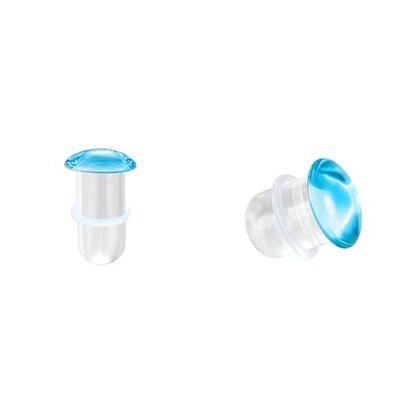 Glass Ear Stretching Kit Single Flare Plugs & Rubber Rings Unique 1mm Increments 3mm-25mm Gradual Sizing Smooth Glass Gauges for Daily Wear Earring Expander Stretcher Piercing Body Jewelry 2Pc - color: Blue, size: 8mm