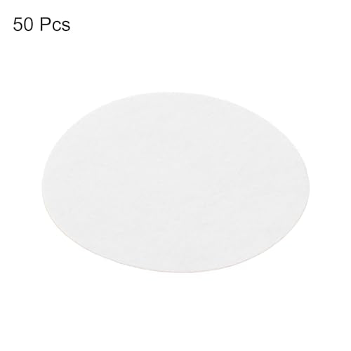 HARFINGTON 50pcs Round Adhesive Felt Circles, 100mm 4" Pre Cut Felt Craft Stickers Non-Woven Mini Felt Fabric Circles for DIY Sewing Handcraft Cut Projects Craft Finishing, White - color: White, size: 100mm (50pcs)