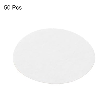 HARFINGTON 50pcs Round Adhesive Felt Circles, 100mm 4" Pre Cut Felt Craft Stickers Non-Woven Mini Felt Fabric Circles for DIY Sewing Handcraft Cut Projects Craft Finishing, White - color: White, size: 100mm (50pcs)