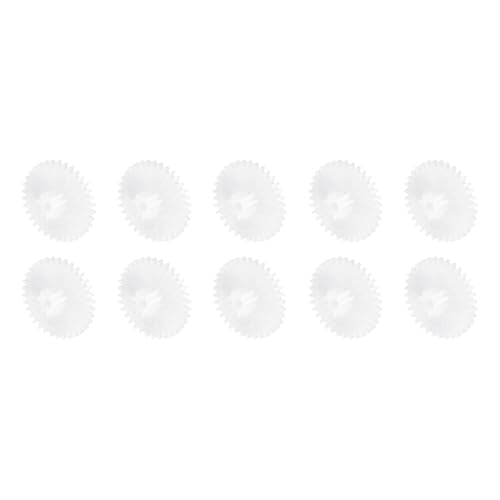 MECCANIXITY 10 Pcs Plastic Gears 34 Teeth Plastic Motor Gear Model 34102B Reduction Gear for RC Car Model DIY Robot (White, Module 0.5) - style: 34 Teeth