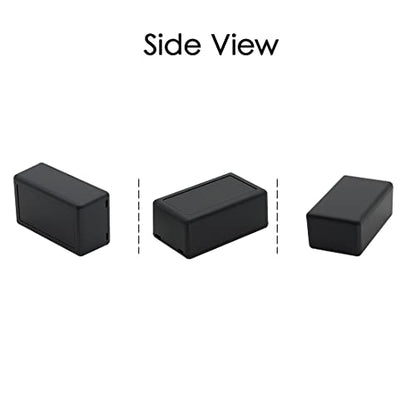 LeMotech Project Box 10 Pieces ABS Plastic Electrical Project Case Small Junction Box for Electronics Black 2.4 x 1.4 x 1 inch (61 x 36 x 25 mm) - size: 2.40" x 1.42" x 1.0"(10pc)