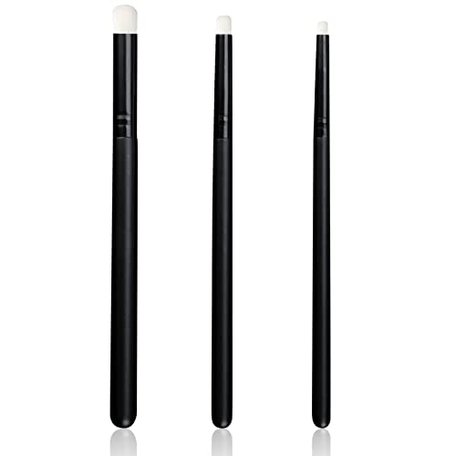 UNIMEIX Mini Blending Brushes for Card Making, Dry Brush Miniature Painting Background Blender, Small Detailed Paint Watercolor Brushes (3 Pack) - color: Black