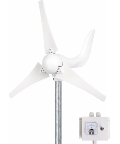 Windmill 400W 12V Land and Marine Wind Turbine Generator kit. Inbuilt MPPT Charge Controller + Automatic and Manual Braking System with Amps Meter. DIY Installation