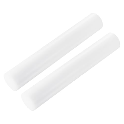 MECCANIXITY ABS Plastic Rod Round Solid Bar 50 mm x 300mm White for DIY Model Material, Architectural Model Making, DIY Sand Table, Pack of 2 - color: White, size: 50 mm x 300mm