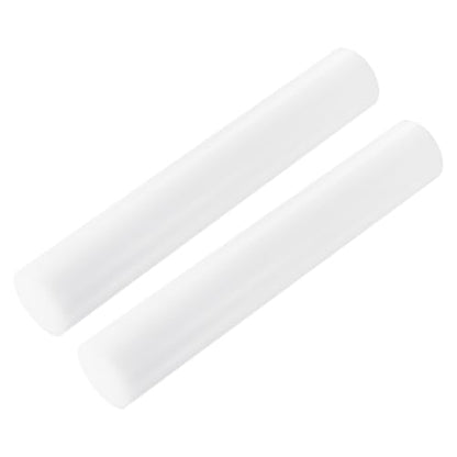 MECCANIXITY ABS Plastic Rod Round Solid Bar 50 mm x 300mm White for DIY Model Material, Architectural Model Making, DIY Sand Table, Pack of 2 - color: White, size: 50 mm x 300mm