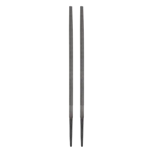 HARFINGTON 2 Pcs 6" Round Fine Cut File Double Cut Teeth Fine Metal File High Carbon Steel T12 without Handle for Metal Wood Finishing Roughing, Grey - size: 6", style: Fine Cut