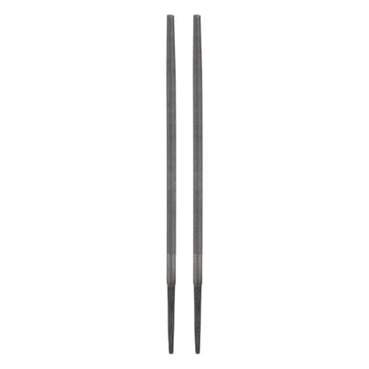 HARFINGTON 2 Pcs 6" Round Fine Cut File Double Cut Teeth Fine Metal File High Carbon Steel T12 without Handle for Metal Wood Finishing Roughing, Grey - size: 6", style: Fine Cut