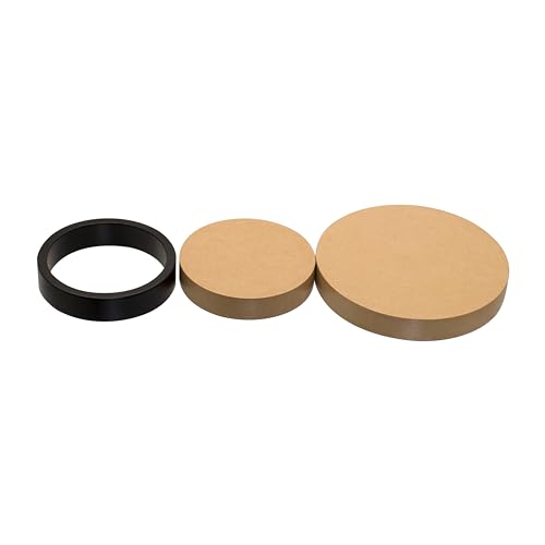 EISCO Disk and Ring Race Demonstation Set - Demonstrate Relationship Between Distribution of Mass and Rotational Inertia - Includes 2 Wooden Disks & 1 Metal Ring