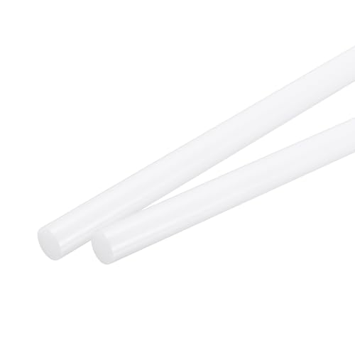 MECCANIXITY ABS Plastic Rod 16mm x 300mm White Pack of 2 Pcs - color: White, size: 16mm x 300mm