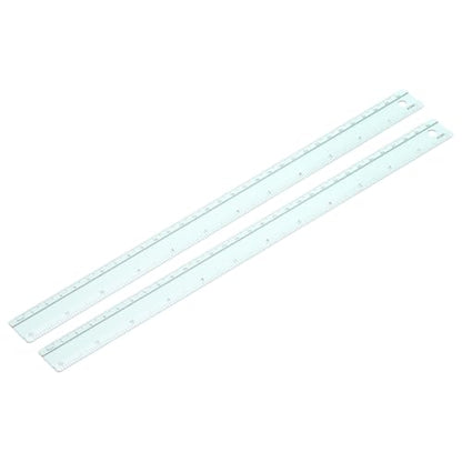 PATIKIL Metal Ruler 12 Inch/30cm, 2 Pcs Aluminum Straight Edge Ruler, Dual Scale Measuring Tool with Inch/Centimeter Scales & Hole for Math Office Drawing Engineering Home, Green - color: Green